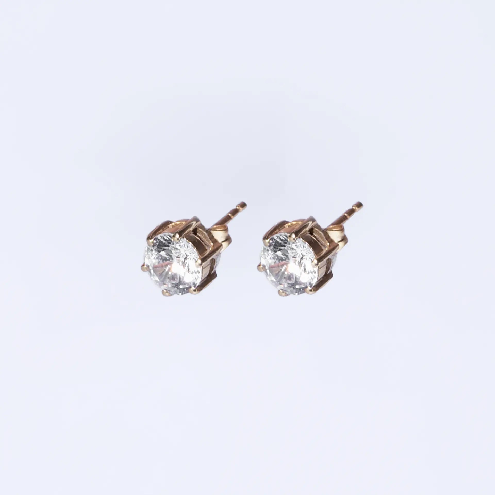 Crown Solitaire Earrings - Eleos