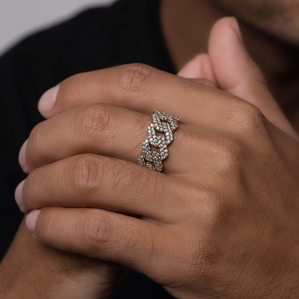 Iced Cuban Ring (Gold) - Eleos