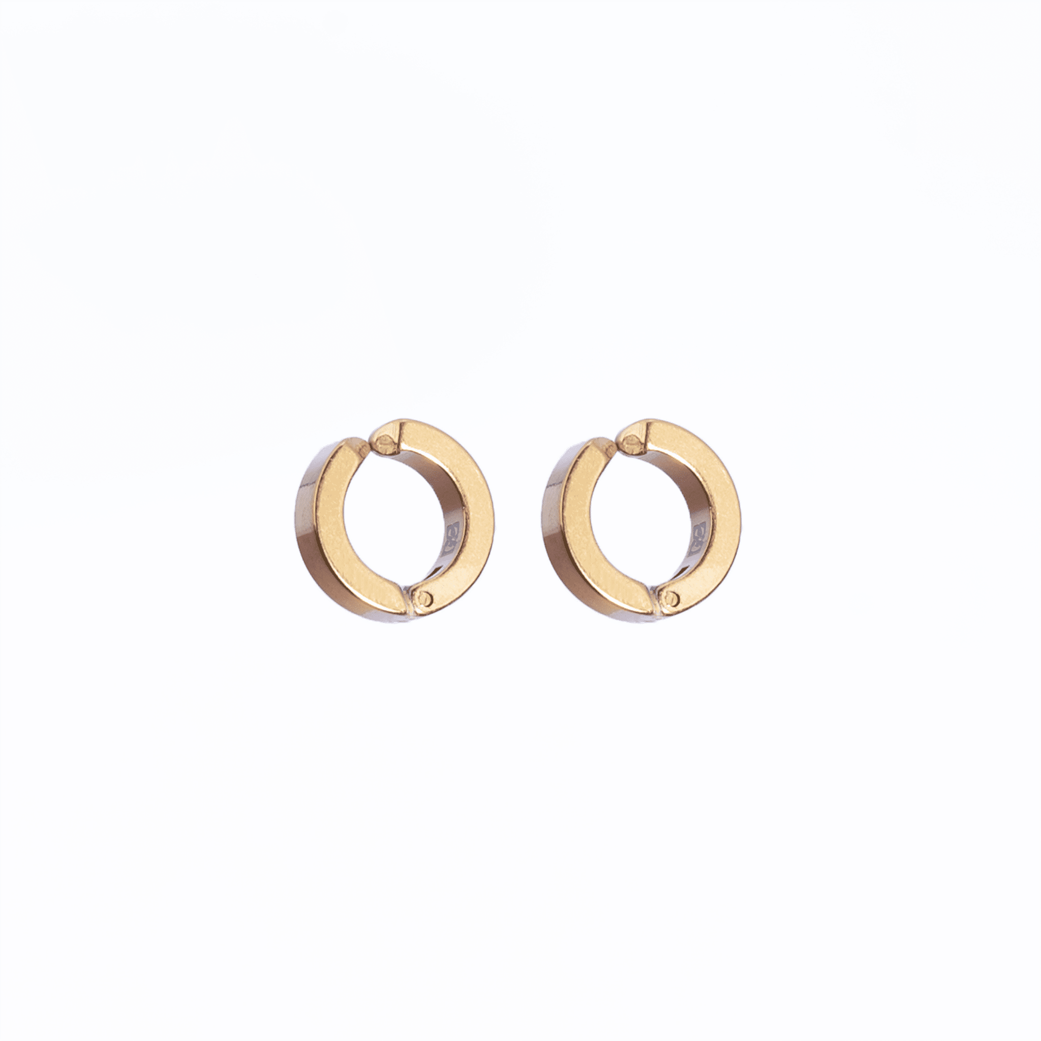 No Pierce Earring Hoops (Gold) - Eleos