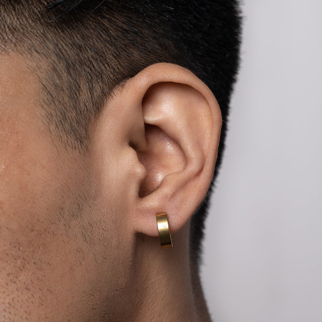 No Pierce Earring Hoops (Gold) - Eleos