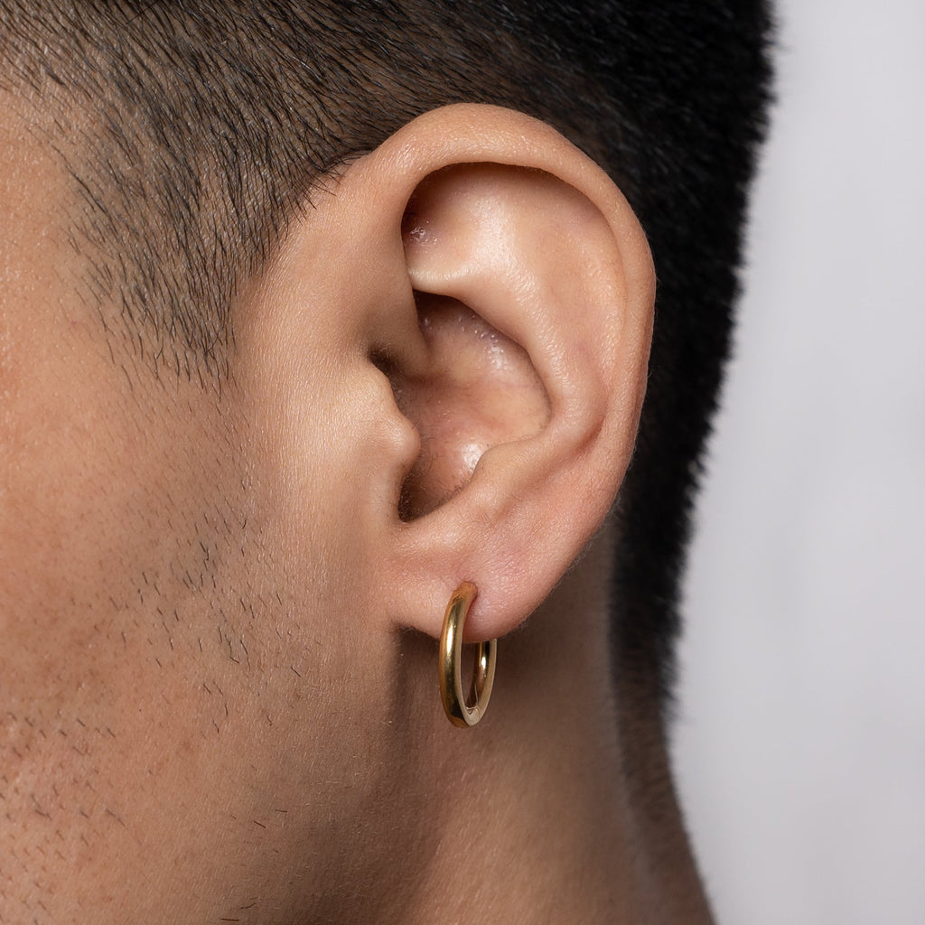 No Pierce Slim Hoops (Gold) - Eleos