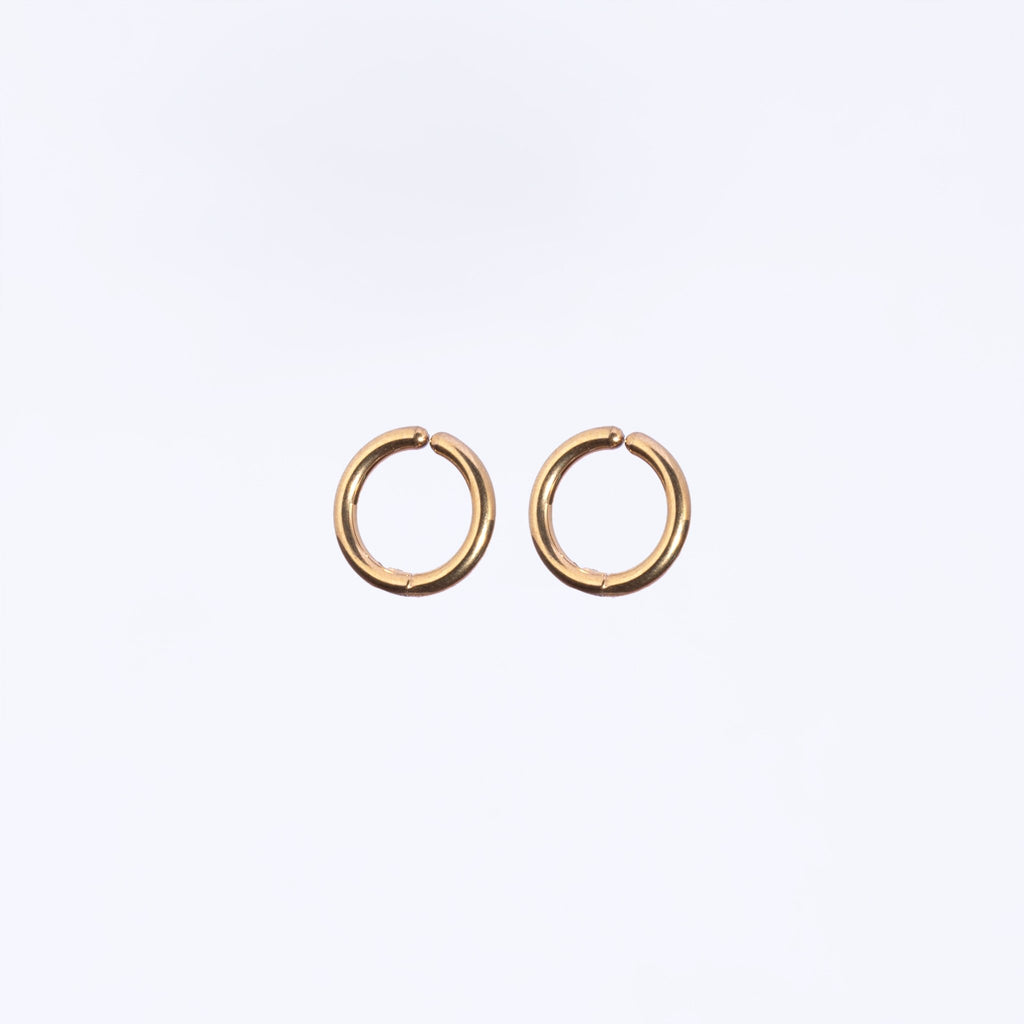 No Pierce Slim Hoops (Gold) - Eleos