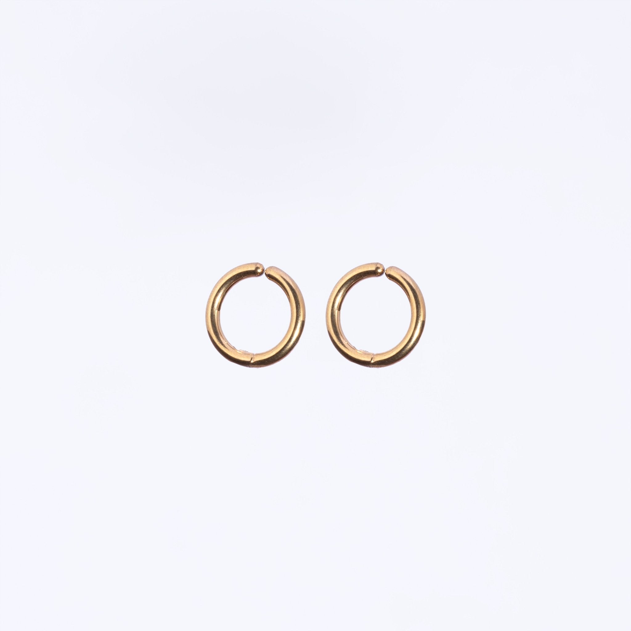 No Pierce Slim Hoops (Gold) - Eleos