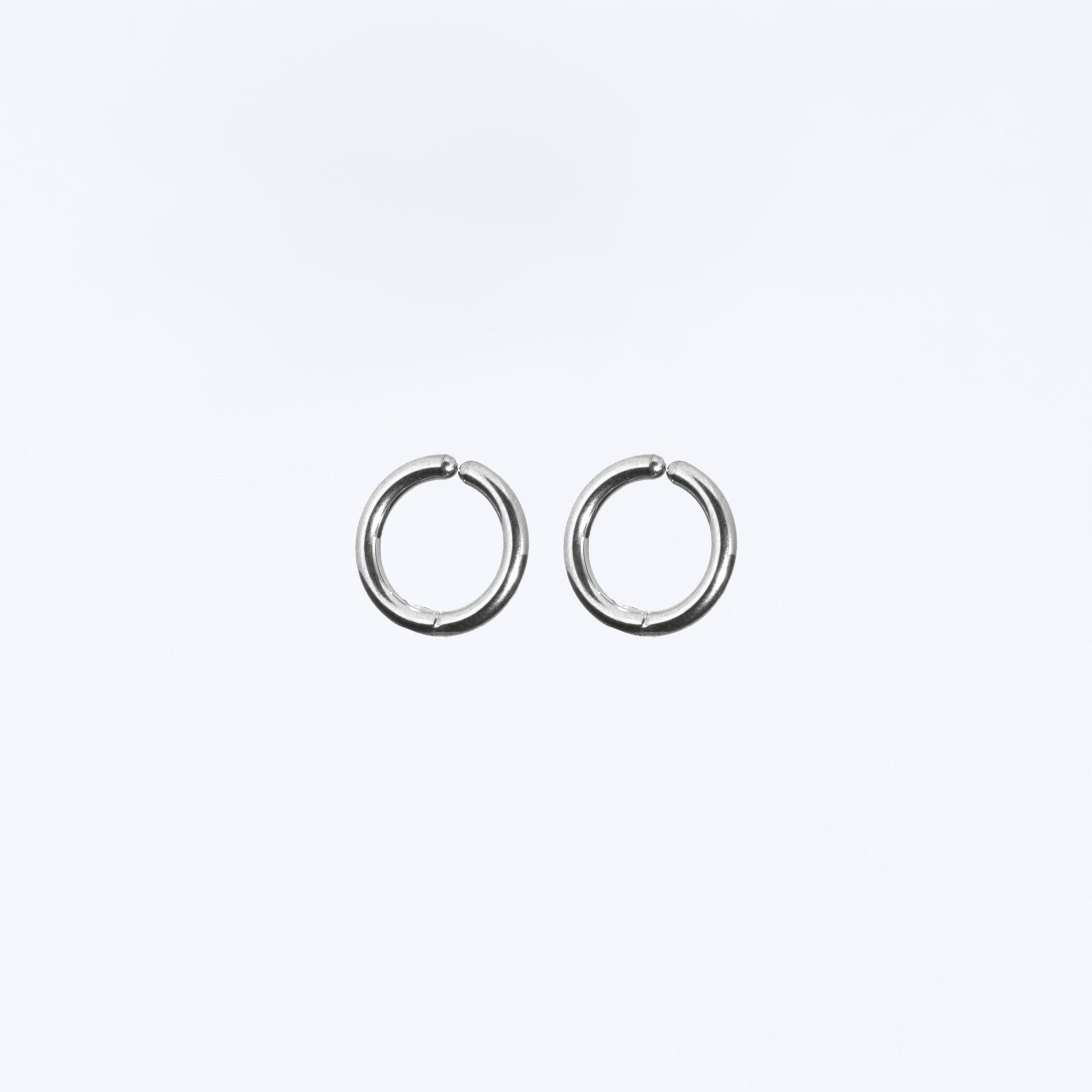 No Pierce Slim Hoops (Silver) - Eleos