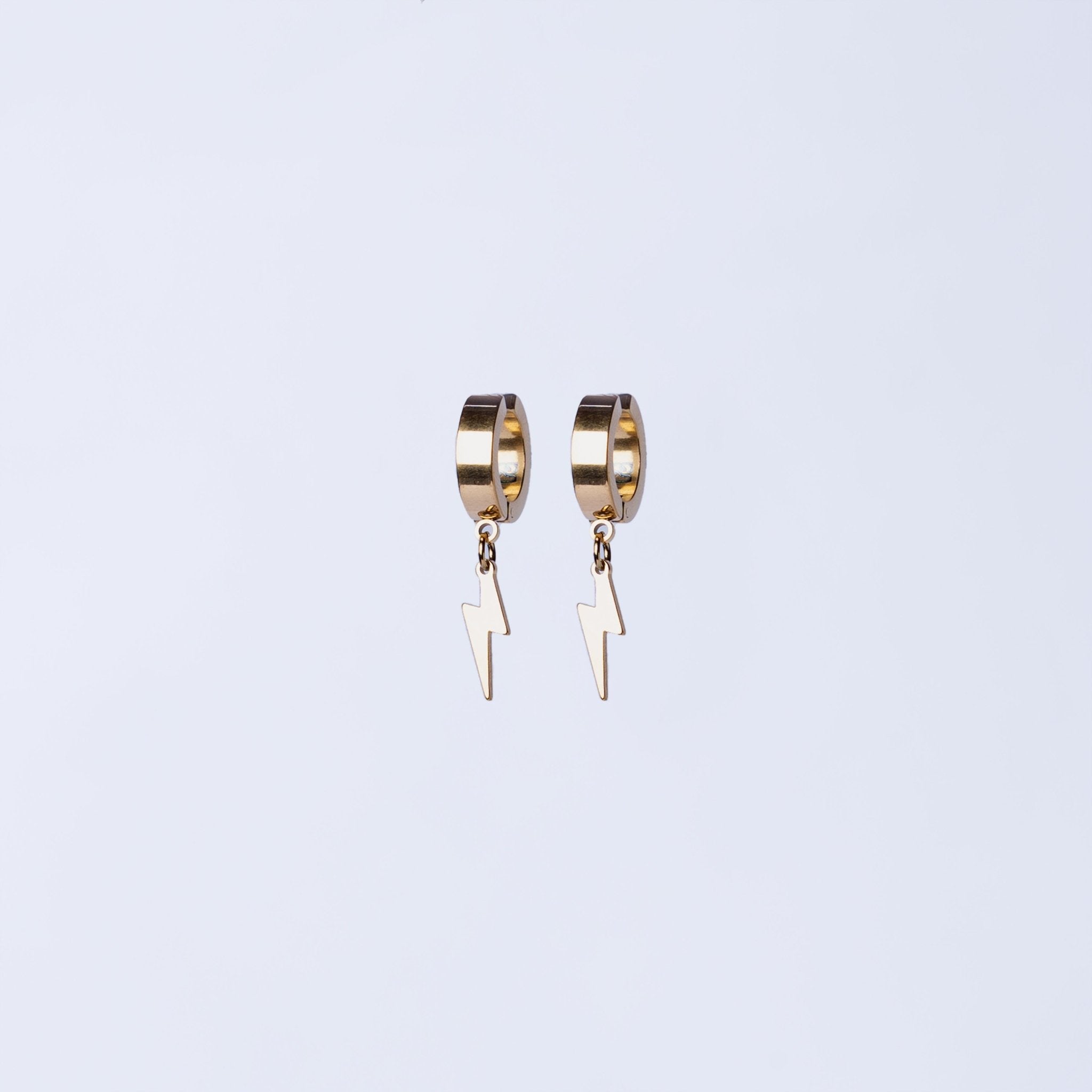 No Pierce Thunder Earrings (Gold) - Eleos