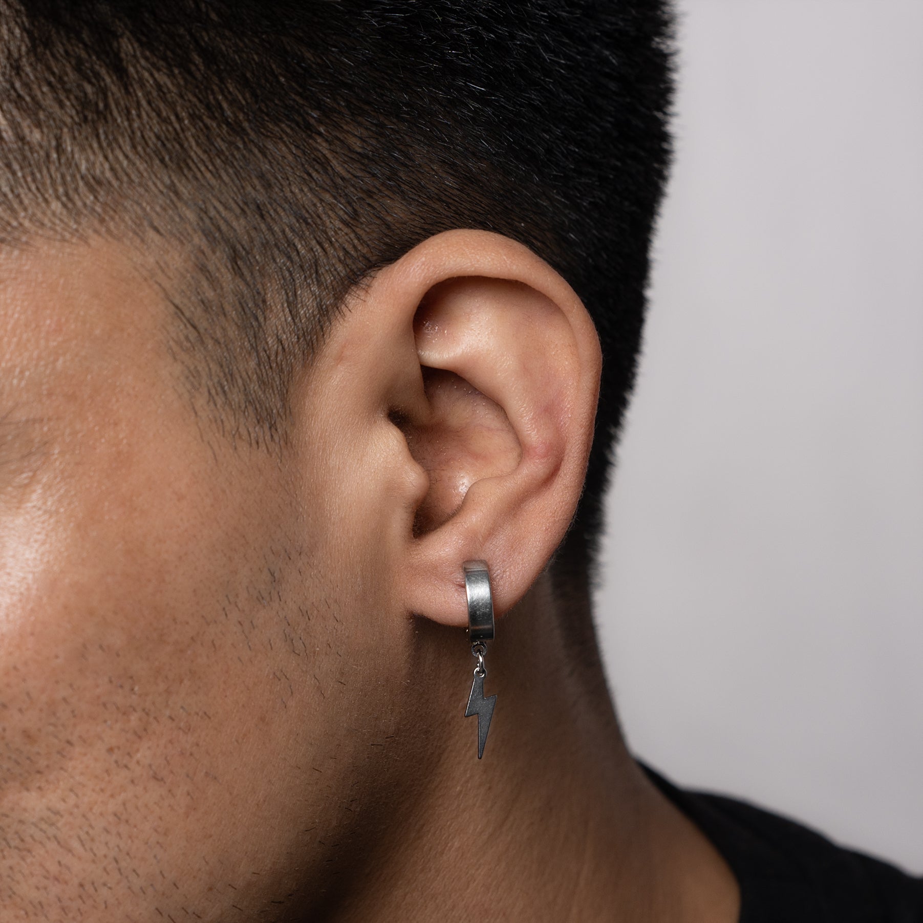 No Pierce Thunder Earrings (Silver) - Eleos