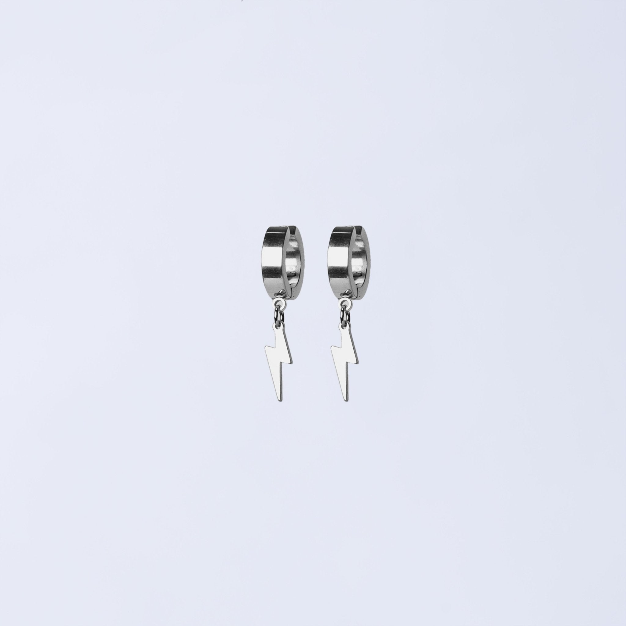 No Pierce Thunder Earrings (Silver) - Eleos