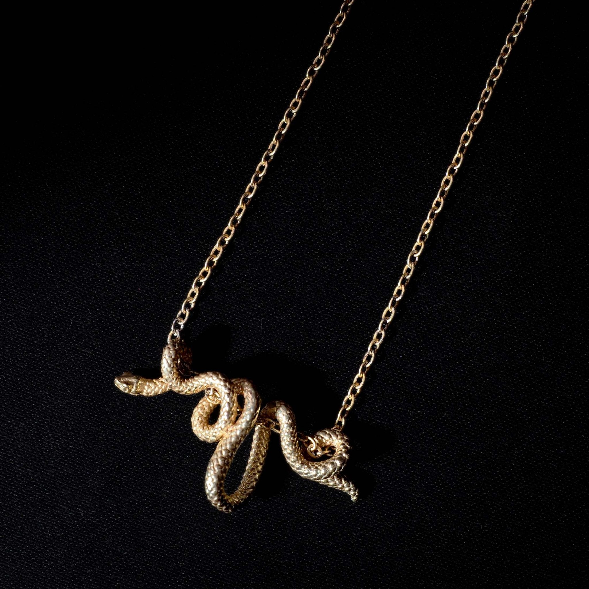 Snake Loop pendant (Gold) + Box Chain - Eleos