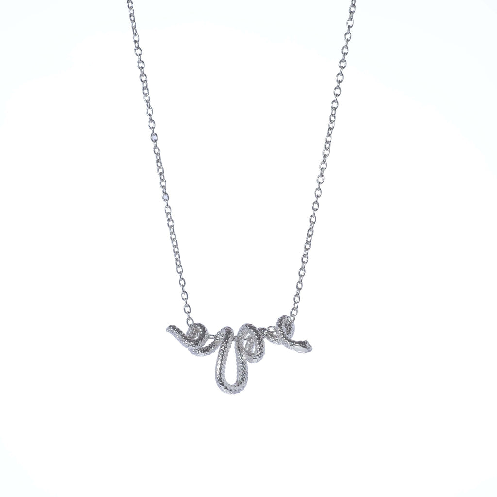 Snake Loop pendant (Silver) + Box Chain - Eleos