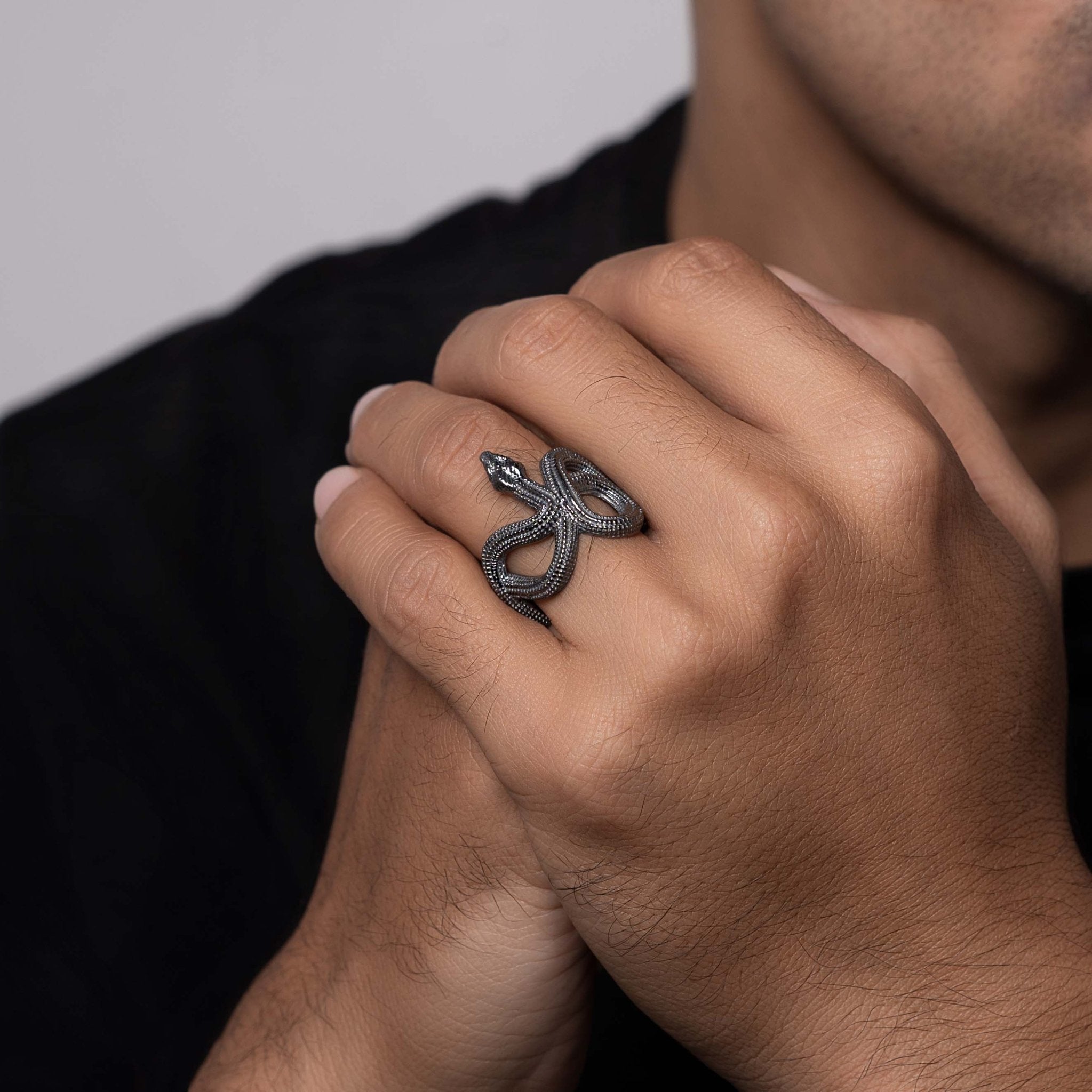 Snake Loop Ring (Silver) - Eleos