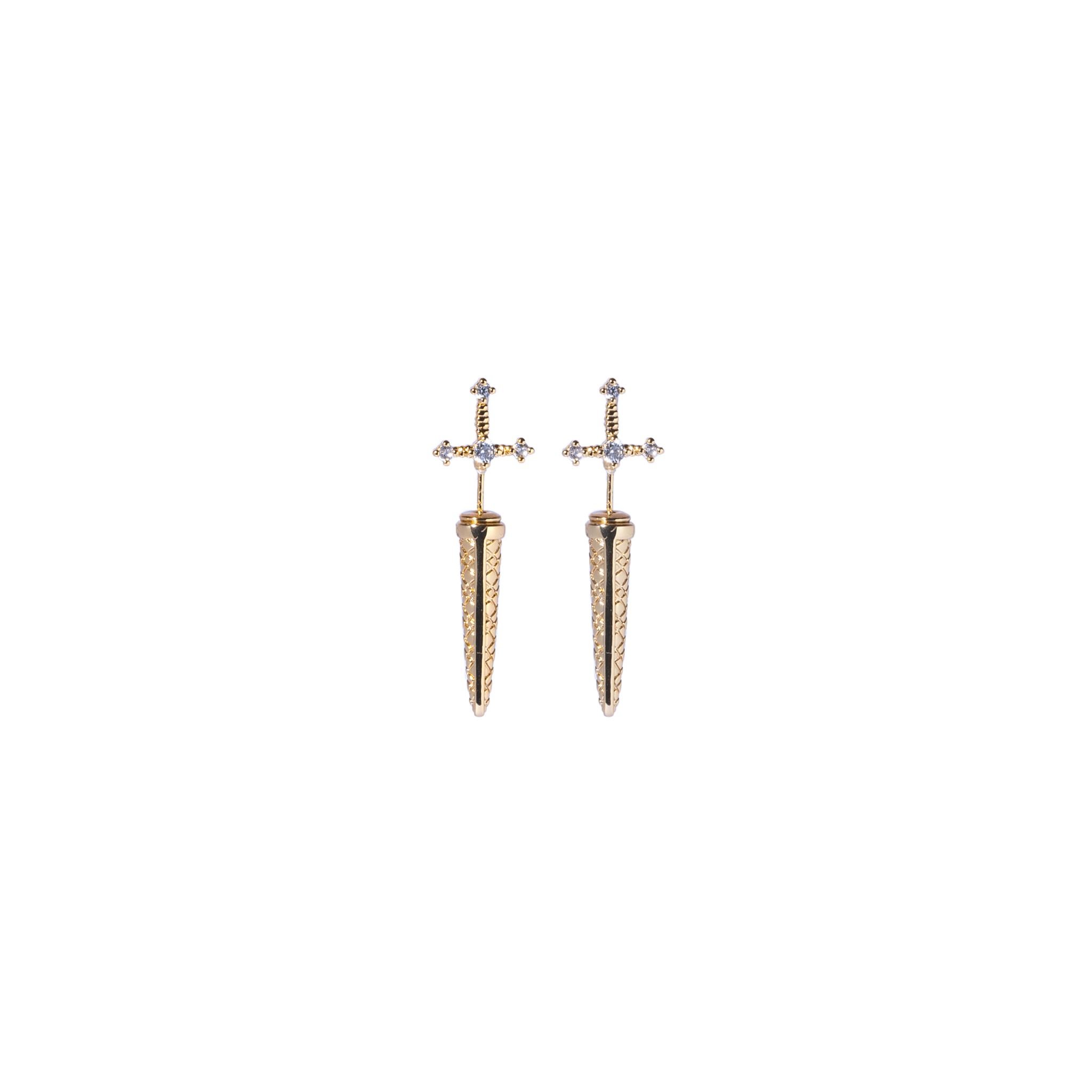 Sword of Valor Earrings (Gold) - Eleos