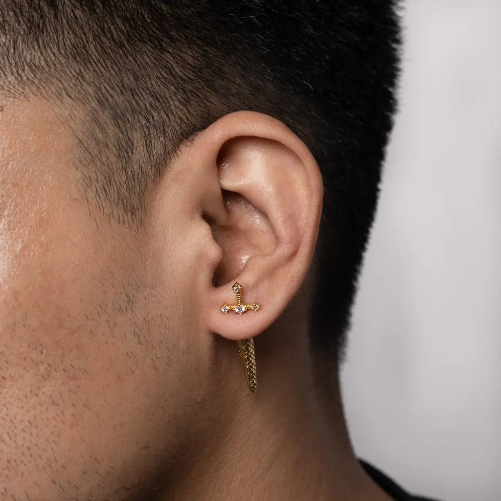 Sword of Valor Earrings (Gold) - Eleos