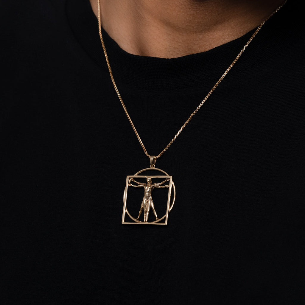 Vitruvian Man Pendant + Box Chain - Eleos