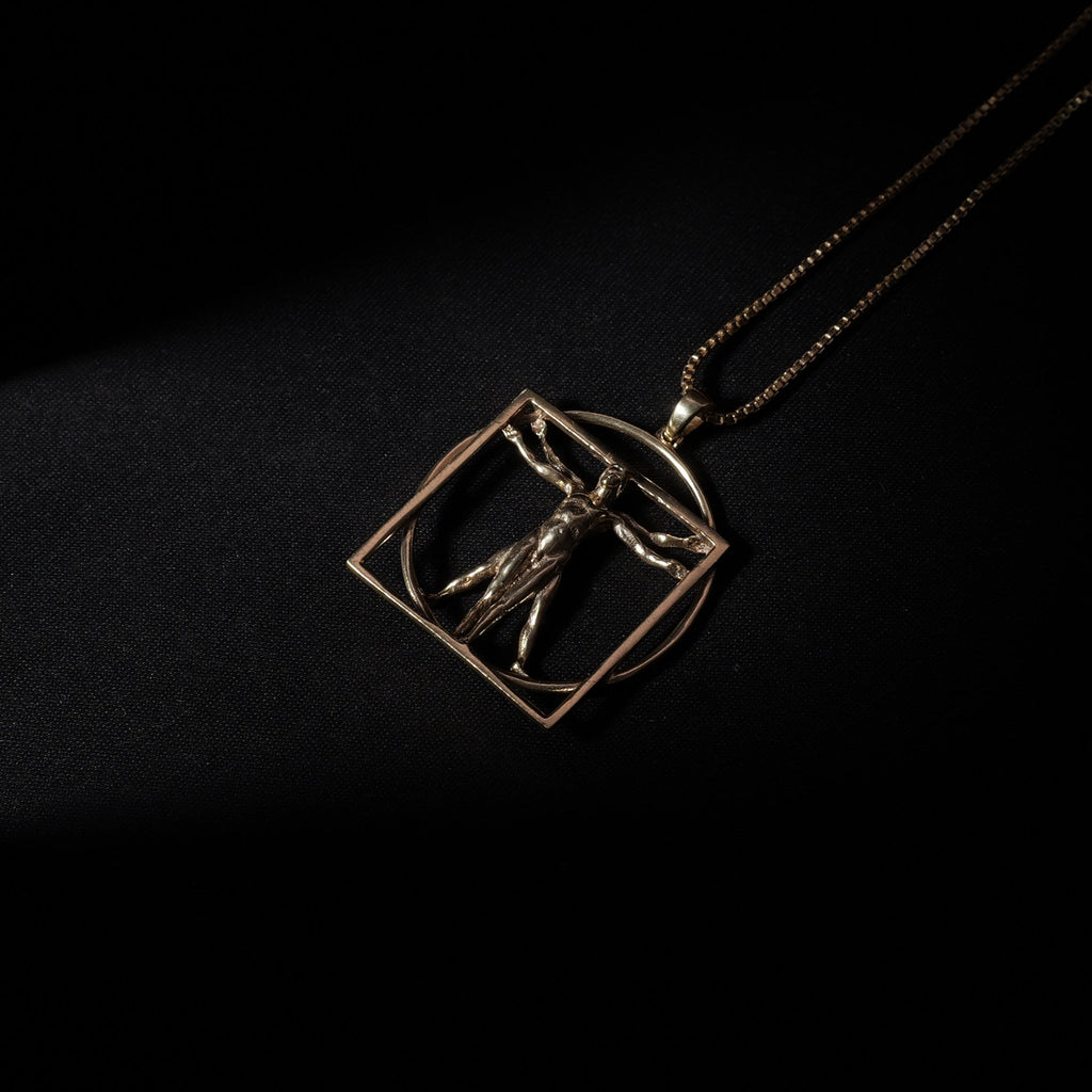 Vitruvian Man Pendant + Box Chain - Eleos