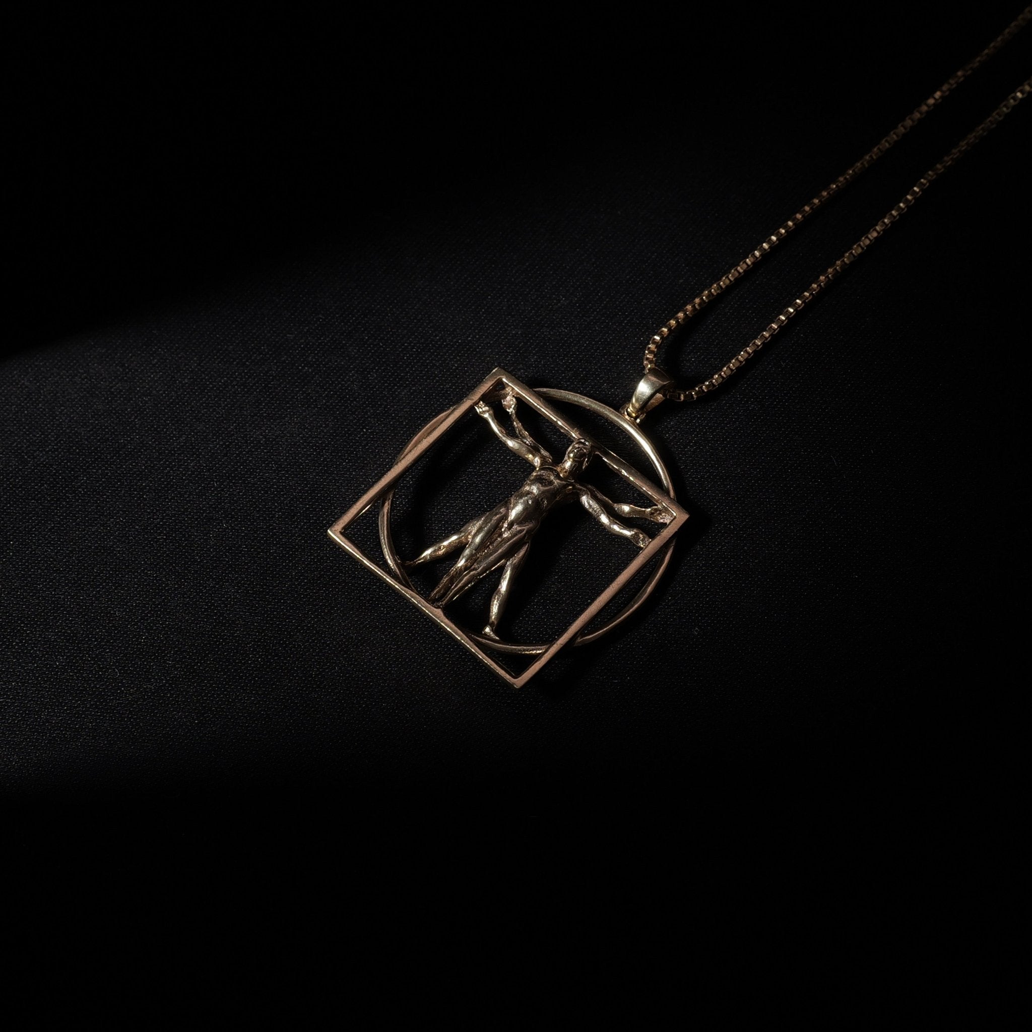 Vitruvian Man Pendant + Box Chain - Eleos