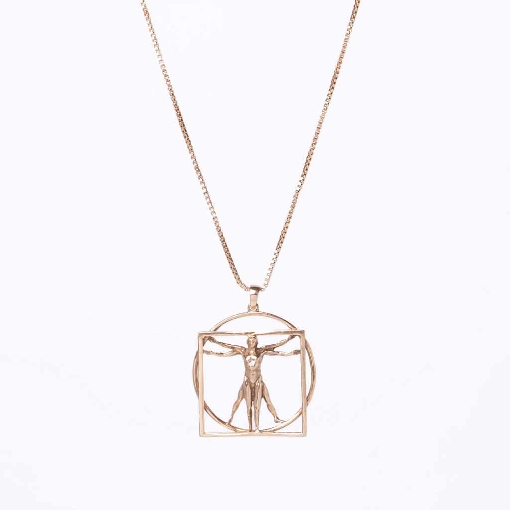 Vitruvian Man Pendant + Box Chain - Eleos