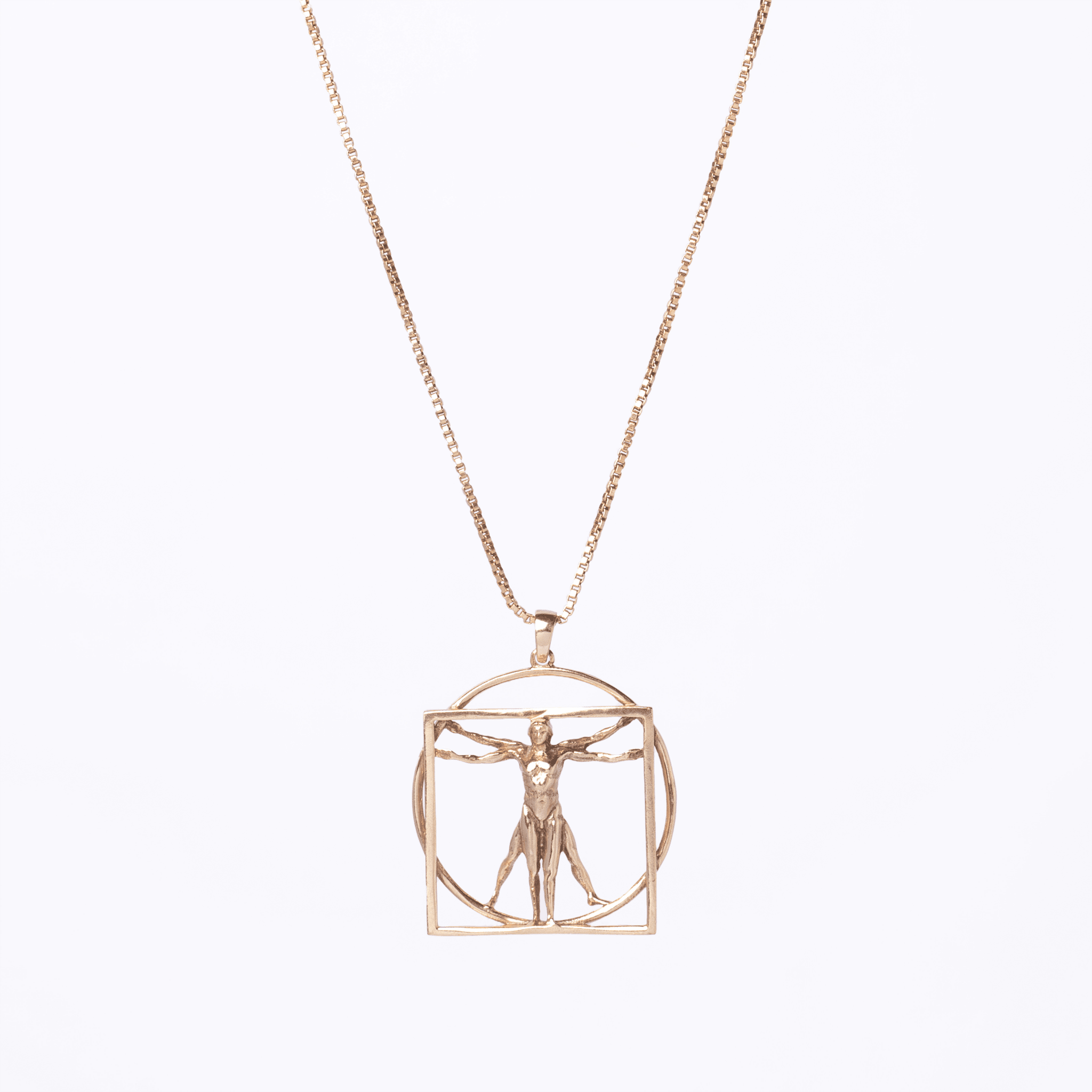 Vitruvian Man Pendant + Box Chain - Eleos